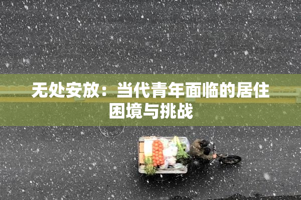 无处安放：当代青年面临的居住困境与挑战