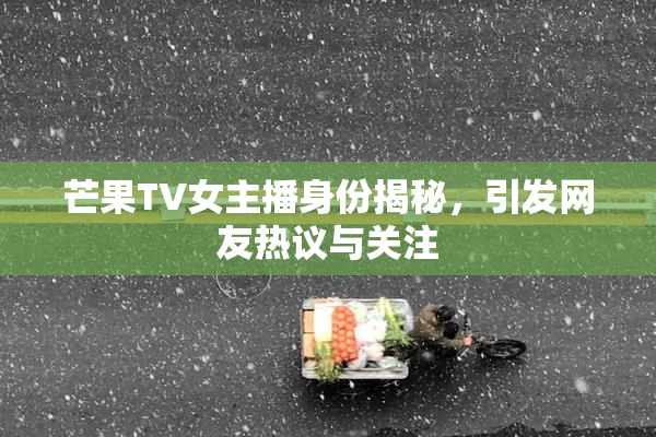 芒果TV女主播身份揭秘，引发网友热议与关注