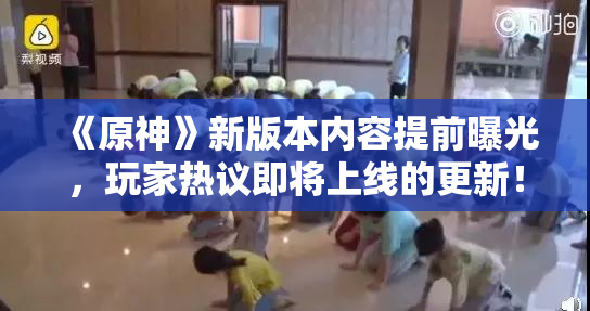 《原神》新版本内容提前曝光，玩家热议即将上线的更新！