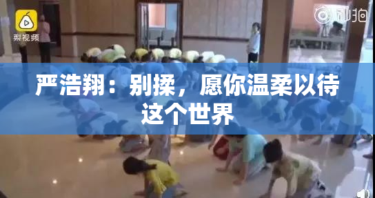 严浩翔：别揉，愿你温柔以待这个世界