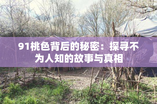 91桃色背后的秘密：探寻不为人知的故事与真相