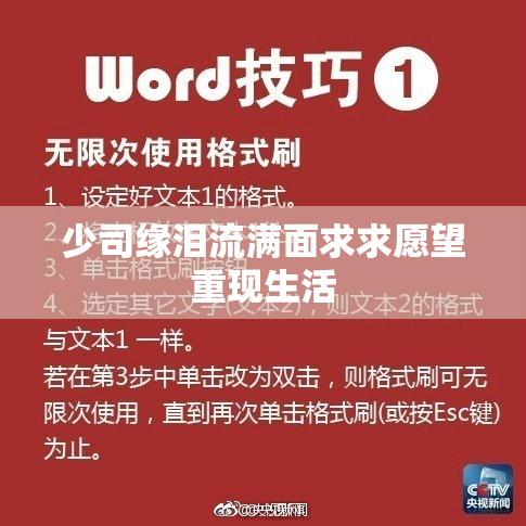 少司缘泪流满面求求愿望重现生活