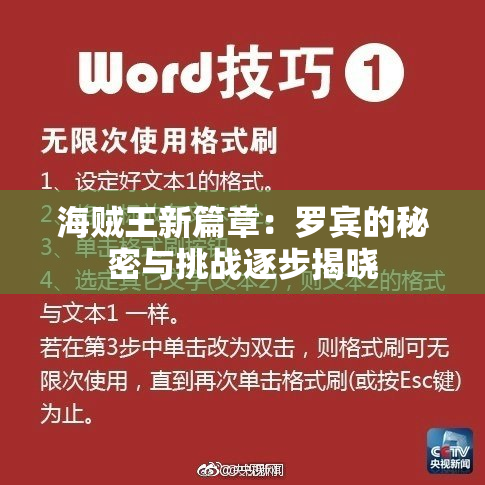 海贼王新篇章：罗宾的秘密与挑战逐步揭晓