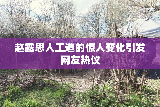 赵露思人工造的惊人变化引发网友热议
