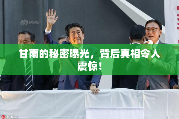 甘雨的秘密曝光，背后真相令人震惊！
