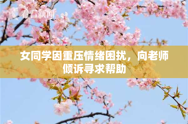 女同学因重压情绪困扰，向老师倾诉寻求帮助