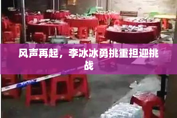 风声再起，李冰冰勇挑重担迎挑战