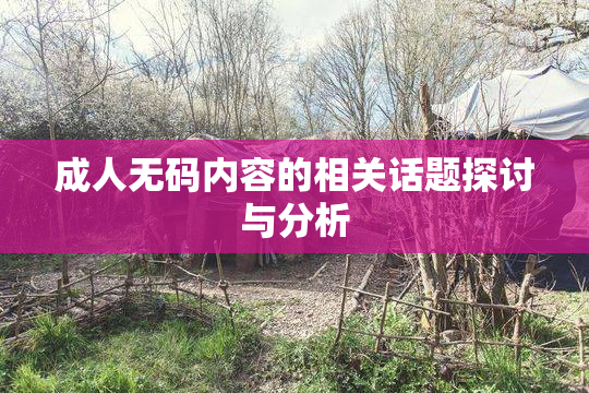 成人无码内容的相关话题探讨与分析