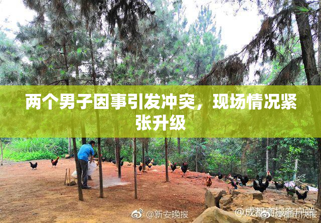 两个男子因事引发冲突，现场情况紧张升级