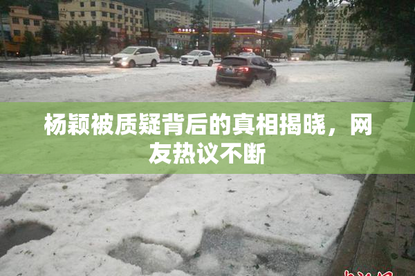 杨颖被质疑背后的真相揭晓，网友热议不断