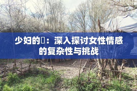 少妇的婬：深入探讨女性情感的复杂性与挑战