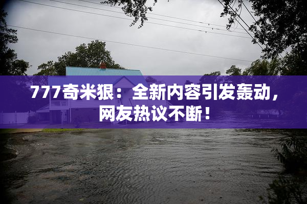 777奇米狠：全新内容引发轰动，网友热议不断！