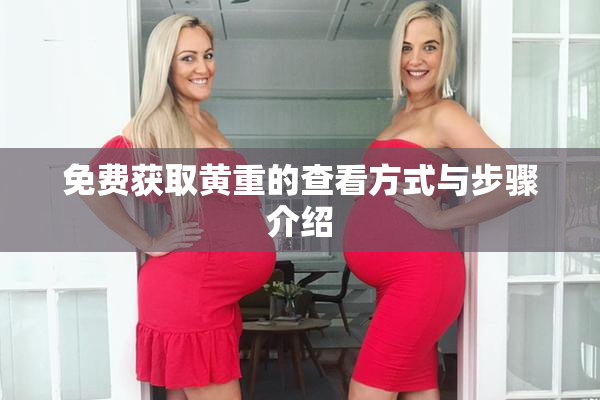 免费获取黄重的查看方式与步骤介绍