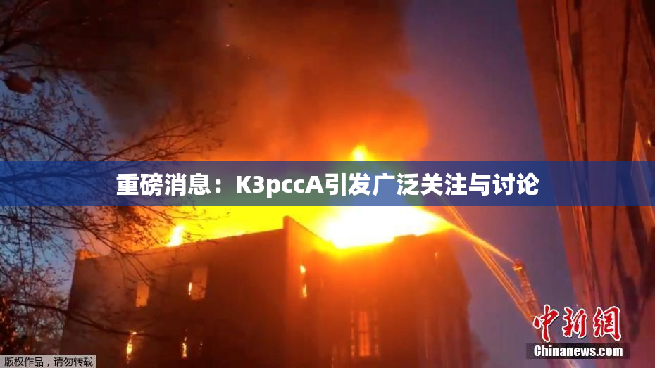 重磅消息：K3pccA引发广泛关注与讨论