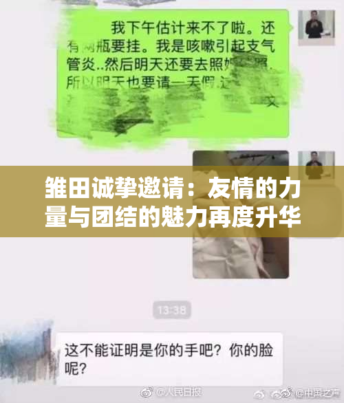 雏田诚挚邀请：友情的力量与团结的魅力再度升华