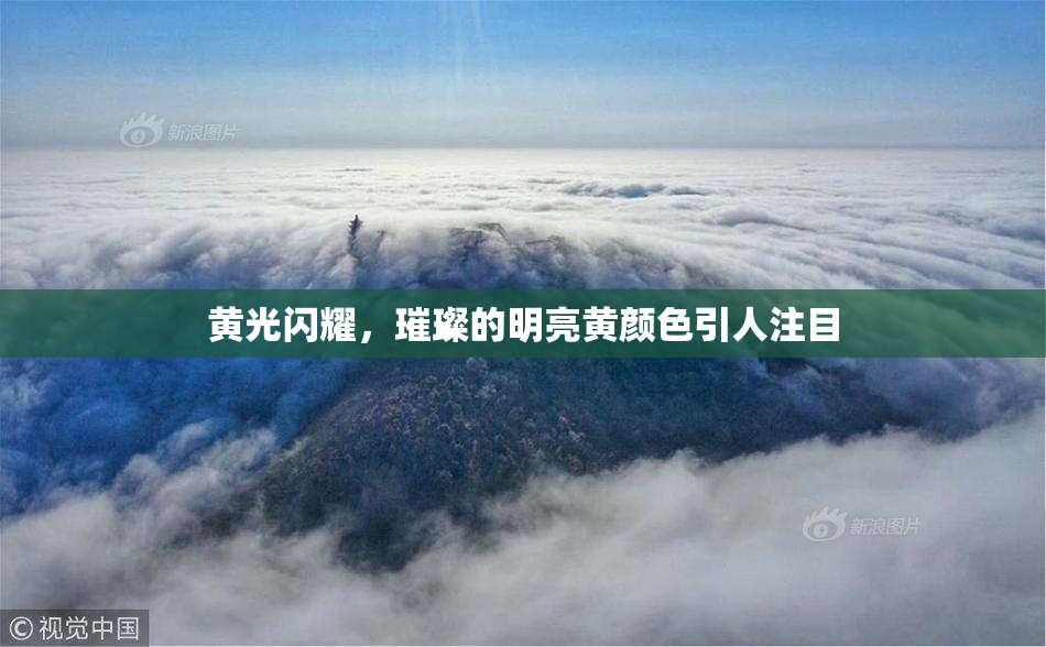 黄光闪耀，璀璨的明亮黄颜色引人注目
