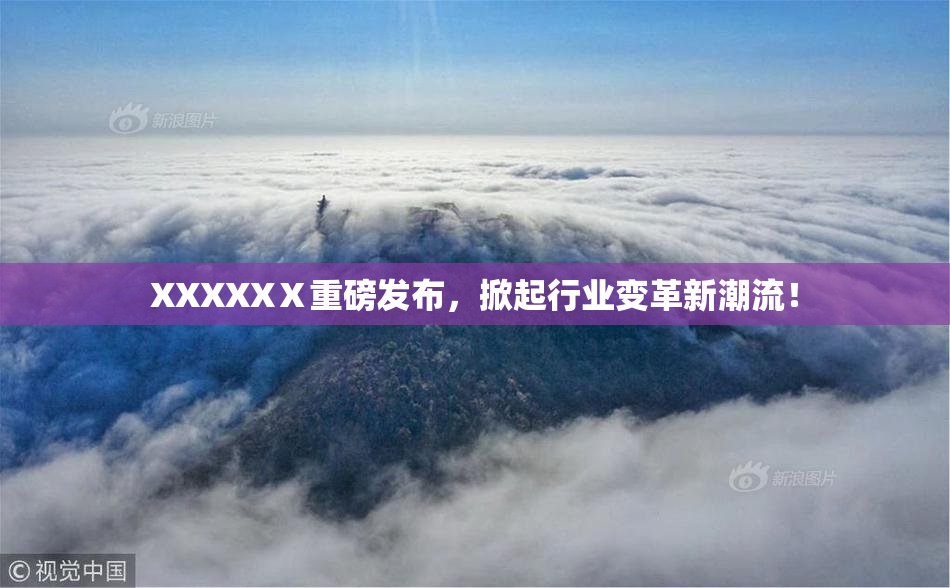 XXXXXⅩ重磅发布，掀起行业变革新潮流！