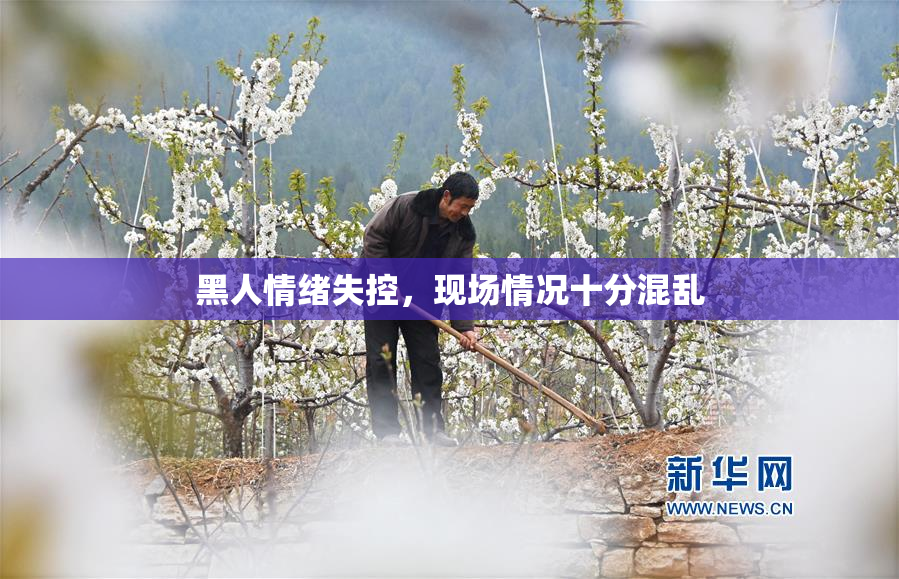 黑人情绪失控，现场情况十分混乱
