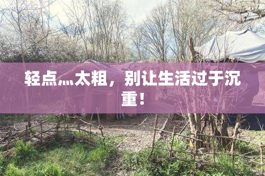 轻点灬太粗，别让生活过于沉重！