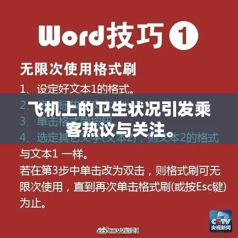 飞机上的卫生状况引发乘客热议与关注。