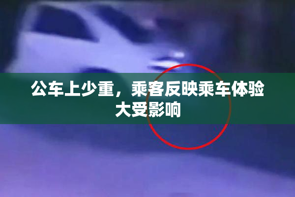 公车上少重，乘客反映乘车体验大受影响