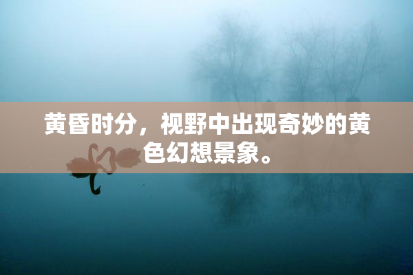 黄昏时分，视野中出现奇妙的黄色幻想景象。