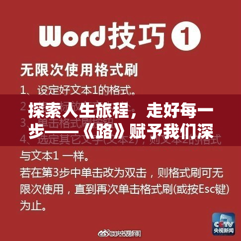 探索人生旅程，走好每一步——《路》赋予我们深刻启示