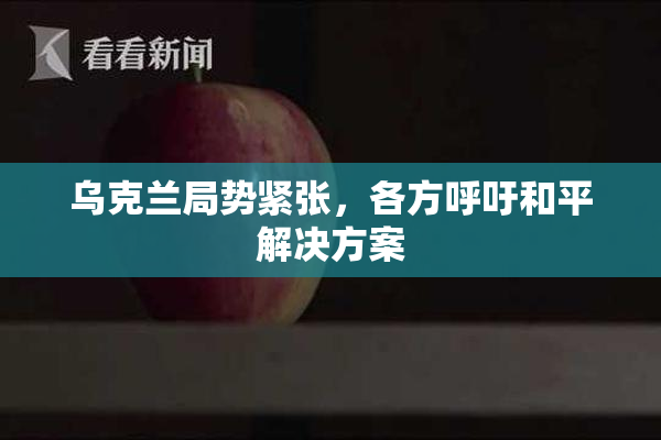 乌克兰局势紧张，各方呼吁和平解决方案