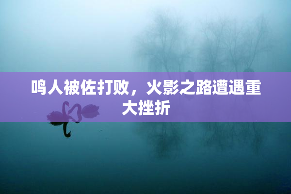 鸣人被佐打败，火影之路遭遇重大挫折