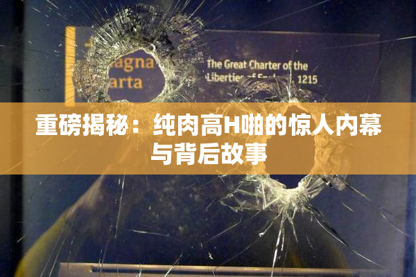 重磅揭秘：纯肉高H啪的惊人内幕与背后故事