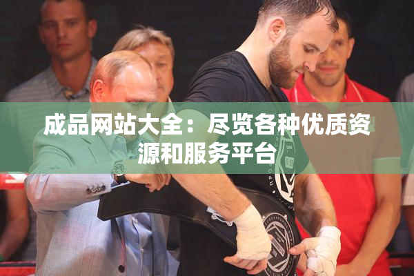 成品网站大全：尽览各种优质资源和服务平台