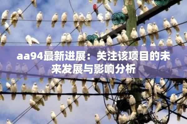 aa94最新进展：关注该项目的未来发展与影响分析